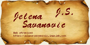 Jelena Savanović vizit kartica